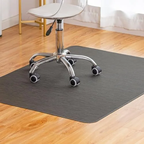 Office Chair Mat for Hardwood Floor Under Desk Computer Rolling Chair Mat for Wood/Tile Floor Non-Slip Heavy Duty Desk Rug PVC Plastic Hard Floor