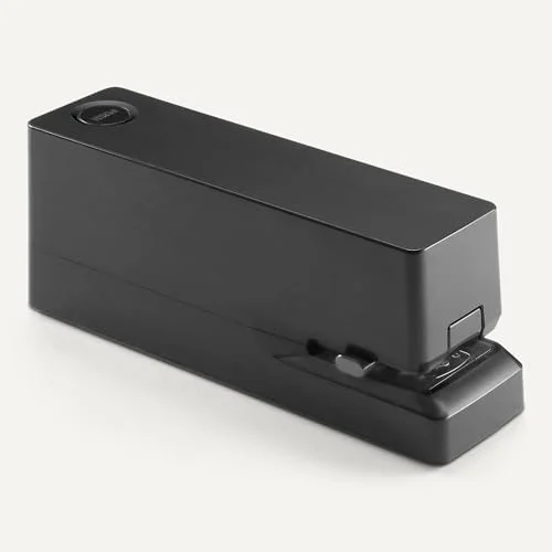 Amazon Basics Electric Automatic Stapler for Desk - 25 Sheet Capacity, No Jam Technology, Adjustable Staple Placement, Battery or AC Powered, Black