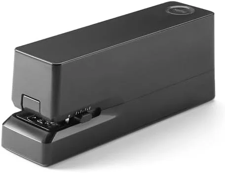 Amazon Basics Electric Automatic Stapler for Desk - 25 Sheet Capacity, No Jam Technology, Adjustable Staple Placement, Battery or AC Powered, Black