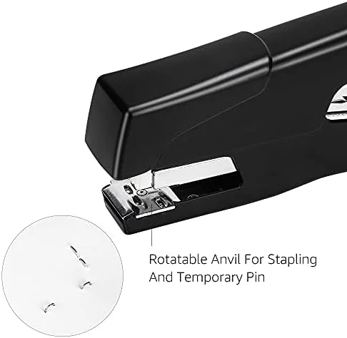 Amazon Basics Effortless Handheld Plier Stapler - 25 Sheet Capacity, Heavy Duty, Easy to Use, Black