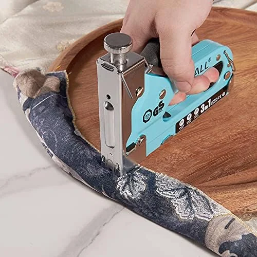 SHALL Staple Gun Heavy Duty - 3-in-1 Upholstery Staple Gun Kit with 3000 Staples, Staple Remover, Manual Brad Nailer with Specific Staples Outlet