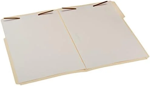 Amazon Basics Manila File Folders with Fasteners for Organized Filing - Letter Size, 100-Pack