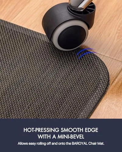Office Chair Mat for Hardwood Floor Under Desk Computer Rolling Chair Mat for Wood/Tile Floor Non-Slip Heavy Duty Desk Rug PVC Plastic Hard Floor