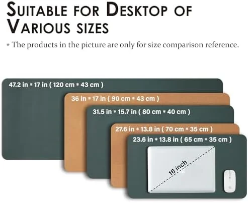 Cork Desk Mat - Dual-Sided Desk Pad for Office and Home - Desk Organization and Accessories - Ideal for Large Mouse Pad and Desk Mats on Top of