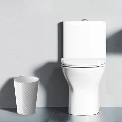 Bathroom Trash Can - 3 Pack 1.8 Gallons Small Trash Can with Trash Bags, Bathroom Garbage Can, Plastic Trash Bin, Round Waste Basket for Living Room