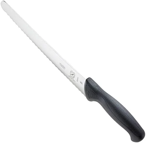 Mercer Culinary M23210 Millennia Black Handle, 10-Inch Wide Wavy Edge, Bread Knife
