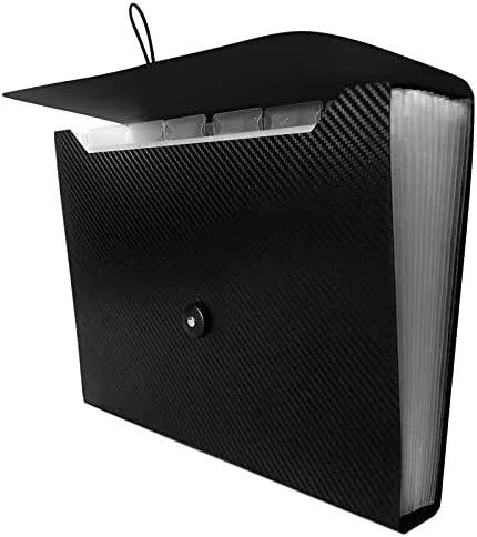 Expanding File Folder with Tabs - 13 Pockets File Organizer Accordion File Holder ，with Elastic Buckles Closure, A4 Paper Document Organizer for Home