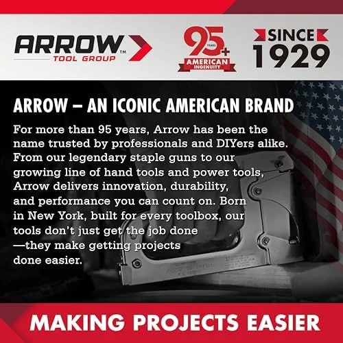 Arrow T50 Heavy Duty Staple Gun Kit - All Chrome Steel Stapler, with 3750 Pieces T50 1/4", 3/8", 1/2" Staples, for Upholstery Professional Projects