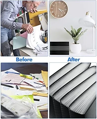Expanding File Folder with Tabs - 13 Pockets File Organizer Accordion File Holder ，with Elastic Buckles Closure, A4 Paper Document Organizer for Home