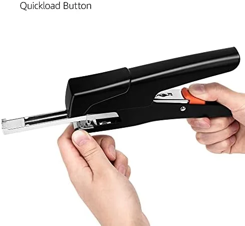 Amazon Basics Effortless Handheld Plier Stapler - 25 Sheet Capacity, Heavy Duty, Easy to Use, Black