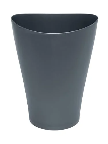 Rubbermaid Spa Works Vanity Wastebasket Home/Bathroom/Office Use Small 2.25 Gallon Plastic Gunmetal Blue Home/Kitchen/Garage/Apartment/Office