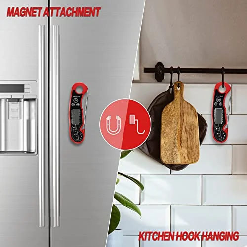 Meat Thermometer Digital for Grilling and Cooking - ANDAXIN Waterproof Ultra-Fast Instant Read Food thermometers with Backlight & Calibration for