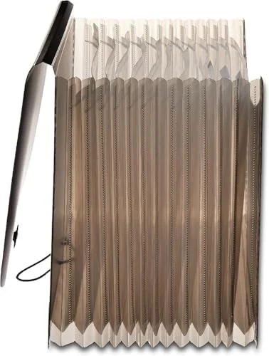 Amazon Basics Expanding Accordion File Organizer - Letter Size, 13 Compartments, Large Capacity Document Storage, Waterproof, Black, 1-Pack