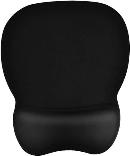 EooCoo Ergonomic Mouse Pad with Wrist Support - Mousepad with Memory Foam Wrist Rest and Non-Slip Base for Computer, Cafe, Home & Office, 9.64 x 8.26