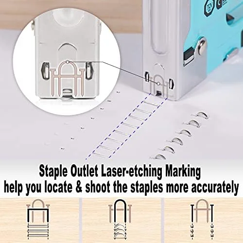 SHALL Staple Gun Heavy Duty - 3-in-1 Upholstery Staple Gun Kit with 3000 Staples, Staple Remover, Manual Brad Nailer with Specific Staples Outlet