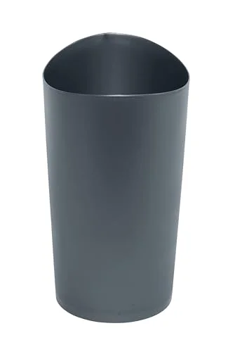 Rubbermaid Spa Works Vanity Wastebasket Home/Bathroom/Office Use Small 2.25 Gallon Plastic Gunmetal Blue Home/Kitchen/Garage/Apartment/Office