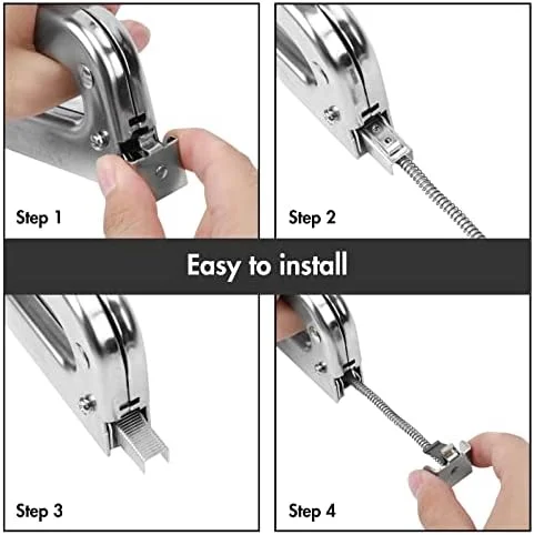 Arrow T50 Heavy Duty Staple Gun Kit - All Chrome Steel Stapler, with 3750 Pieces T50 1/4", 3/8", 1/2" Staples, for Upholstery Professional Projects